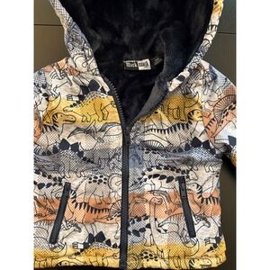 Mick Mack Hooded Dino Jacket Toddler Size 12-months Cozy‎ Soft Fleece-Lined